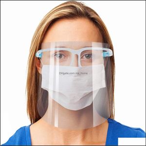 Återanvändbar säkerhet Face Shield Glasses Goggle Faceshield Visor Transparent anti-dimma Anti-splash-skikt Skydda ögonen från Splash Mask av Drop Del Del