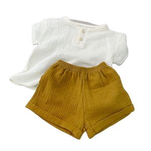 LZH Abbigliamento per bambini Pantaloncini a maniche corte per bebè 2 pezzi Set per bambini Costume estivo Vestito per ragazze 1-5 anni Vestito 220507