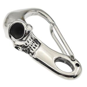 Keychains Chains Titanium Steel Shrimp Buckle Key Ring Skull Carabiner Wallet Hook Men Punk Funny Cute Pirate Skeleton Keychain