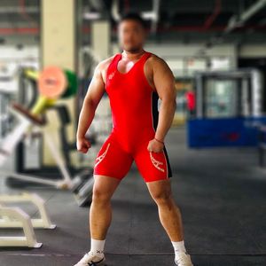 Women's Swimwear Badiace Man One Piece Custom Wrestling Singlet Sexy Weight Lifting Gym Outfit Body TightsWomen's