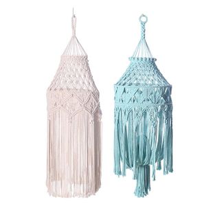 Tapestries Macrame Lamp Shade Handmade Woven Pendant Modern Creative Decoration Ceiling Light For Home Bedroom Living RoomTapestries