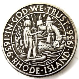 ABD 1936 Rhode Island Hatıra Yarım Dolar Gümüş Kaplama El Sanatları Kopyalama Para Metal Ölümleri Üretim Fabrika Fiyatı