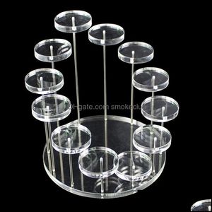 Round Cupcake Stand Acrylic Display For Jewelry Cake Dessert Rack Party Wedding Baby Shower Decoration Holder Drop Delivery 2021 Utensil Rac