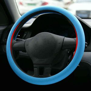 Car Styling Universal Texture Car Silicone Steering Wheel Glove Cover Soft Skin Soft Silicon Steering Wheel Accessories J220808