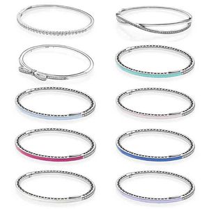 NEW 100% 925 Sterling Silver Drop gum bracelet Clear CZ Charm Bead fit pendant DIY crystal Bracelets The factory wholesale AA220315