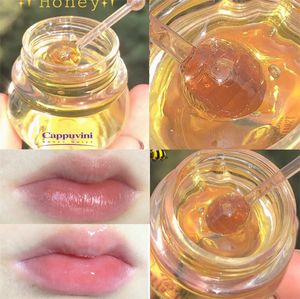 Unisex Honey Lip Balm Hidratante Nutritivo Máscara de Cuidado para os Lábios Anti-rachaduras Smooth Sleep Linhas Finas Gloss Lipgloss