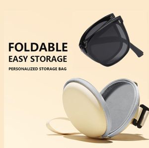 Fashion Folding Sunglasses Women Vintage Eyewear for Men Polarized Glasses Brand Designer with Glasses Case gifts