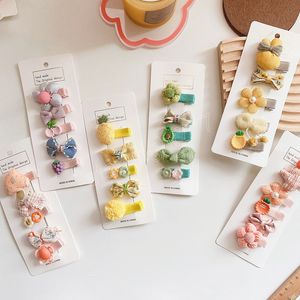 Clip per capelli per bambini dolci Archi per bambini Forcine per frutta Principessa Mini Barrettes Clip laterali per ragazze Accessori per capelli copricapo per bambini