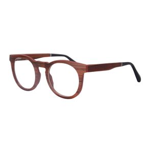 Wholesale- SHINU High Quality Round Vintage Wood Glasses Frame Myopia Eyeglasses Wooden Eyeglass Prescription SH73010 W220423