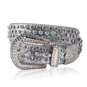Mode Luxury Strap Diamond Belt Western Crystal Studded Cowgirl Cowboy Rhinestones for Women Men Jean Cinto de Strass 220712