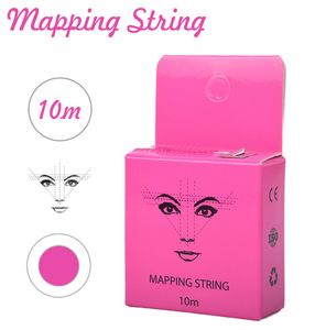 Pink 10m Tattoo Thread Sopracciglio Marker Thread Tattoo Brow Point Sopracciglia pre-inchiostrate Tatuaggi Corda di mappatura pre-inchiostrata Strumenti per il trucco