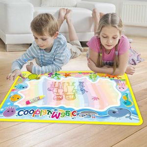 Coolplay Tierthemen Regenbogen Wasser Zeichenmatte 2 Stifte Gekritzel Färbung Malerei Teppich Weihnachtsgeschenk 10 Stück Großhandel für Kinder