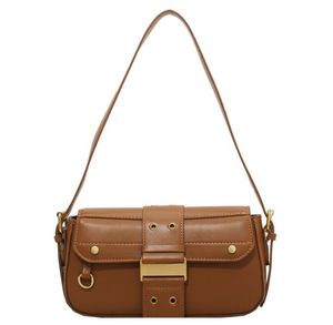 Designer de luxo Mulheres PU Couro Bolsa Crossbody Band Bolsa Bolsa de ombro de aba e bolsas Feminino