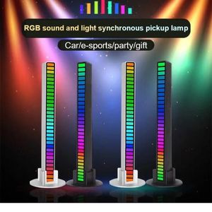 Akıllı Otomasyon Modülleri LED şerit pikap ritmi ışığı RGB renkli tüp sesi etkinleştirilmiş USB yeniden düzenleme müzik atmosferi çubuğu ortam gecesi