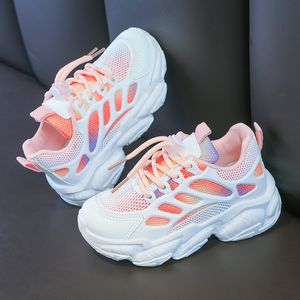 소년 소녀 신발 스포츠 신발 싱글 메쉬 통기성 패션 소녀 경량 소프트 단독 캐주얼 신발