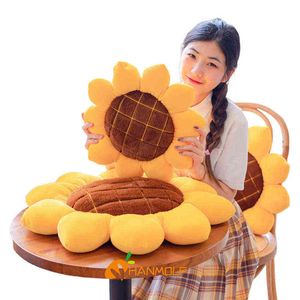 CM PC fylld Suower Plush Plant Seat Cushion Floral Decor Props For Sofa Chair Indoor Floor J220704