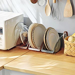 Kitchen Storage & Organization Desktop Cabinet Shelves Disc Rack Portable Pot Lid Dinner Plate Plastic