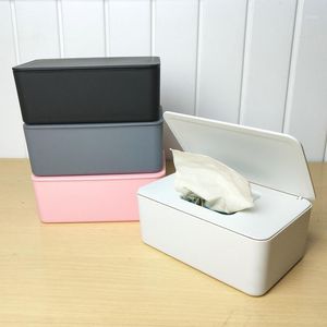 Tissue Boxes & Napkins Wet Wipes Dispenser Holder With Lid Dustproof Storage Box For Home Office