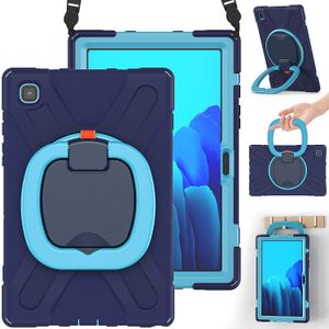 Casos de comprimidos para a Samsung A7 10,4 polegadas T500 com 360 graus Rotatable dobrável Grip Hand Grip Kickstand Design à prova de choque anti -capa protetora Correia de ombro