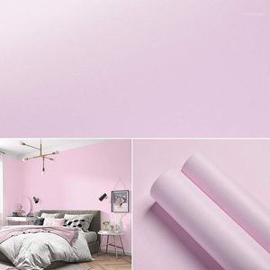 Papéis de parede Papéis de parede rosa sólidos Peel e Stick Auto-adesivo Removível Papel de contato espessa a d'água para o guarda-roupa de prateleira do quarto guarda-roupa