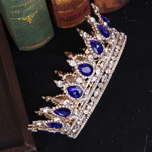 Gelin kronlar saç bantları kadın gelin kristal tiara kız kafa bandı daire büyük taç düğün tiaras başlıklar doğum günü partisi tiaras takı aksesuarları