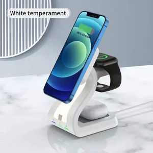 15W Magnetic Wireless Charger Stand For AirPods Pro Air Gen 3 AP3 AP2 Watch 3 In 1 Qi Fast Charging Dock forIPhone 13 12 11 XR 8 Apple