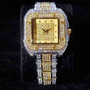 Miissfox Eşsiz Dial Diamond Unisex Watch Water Ristant Hiphop Fahison Kuvars İzle Adam Stainls Steel Woman's Holluwatch