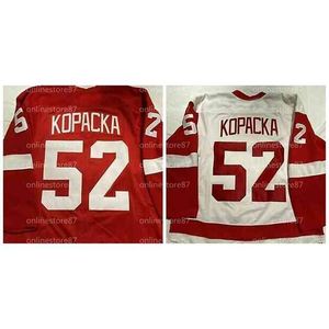 Thr Vintage Soo Greyhounds Game Jerseys Jack Kopacka White Red Custom dowolny numer i nazwisko Hockey Jersey