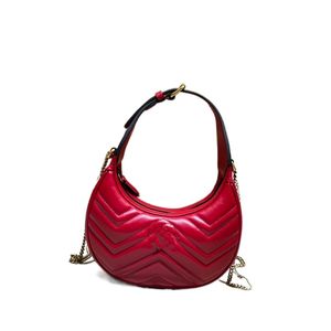 Designer Bags Fashion Classic Mini Zip Crescent Bag Läder Rombkedja Crossbody One Shoulder Ladies Elegant Everyday Cosmetics Tote Bag