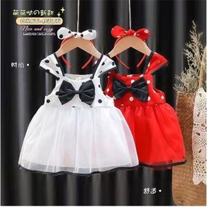 2022 summer new girl princess dress children's dresses sleeveless suspenders polka dot casual dress children clothing