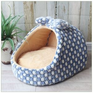 Pet Bed Dog House House Puppy Cat Cat Cat Home Sofa Nest Sofa Hal Małe psy Koty Kosy Wyjmowana poduszka Chihuahua Mat Y200330