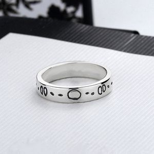 Classic fashion elf design couple ring men and women engagement jewelry rings does not fade to send lover gifts skull logo temperament wild