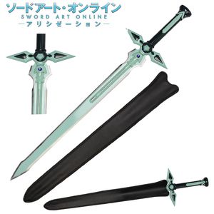 Kiritos svärd Konst Online Metal Craft Home Decoration Kirigaya Kazuto Dark Repulser Swords Small One W PU Sheat Cosplay Props Dekorativ