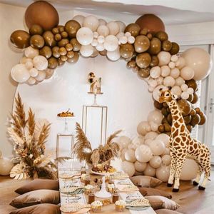Wholesale baby shower latex balloons for sale - Group buy Pastel Macaroon Latex Cream Peach Skin Balloons Garland Arch Kit Retro Coffee Ballon Wedding Birthday Baby Shower Party Decor Y010333H