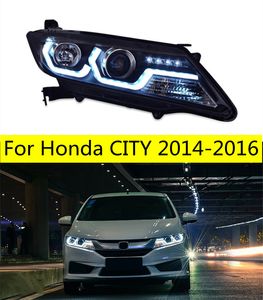 Honda City 2014-20 16 LEDヘッドランプDRLデイタイムランニングライトヘッドライトアセンブリのカーヘッドライトLED Accesory