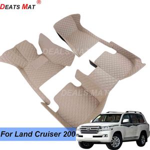 100% Fit Auto Car Mats med fickor Golvmattor för Toyota Land Cruiser 200 2010 2010 2012 2012 2013 2014 2015 Tillbehör H220415