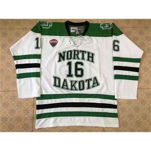 MThr North Dakota Fighting Sioux 16 Brock Boeser Hockey Jersey Ricamo cucito Personalizza qualsiasi numero e nome Maglie