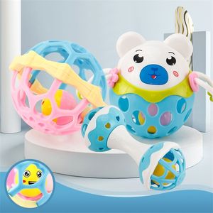 Handgreifball aus weichem Gummi, Krabbelmobile, Babyspielzeug, 0, 3, 6, 12 Monate alt, sensorisches Säuglingsspielzeug für Kleinkinder, Rasseln, Jungen und Mädchen 220428