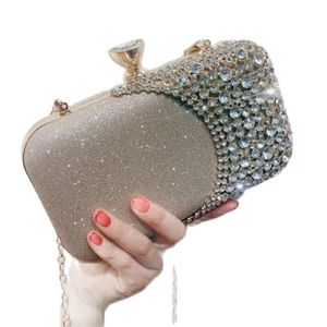 Kobiety Diamond Evening Clutch Torby Bling Patchwork Bankiet Paftle Wedding Dinner Torby Drop Mn 220816