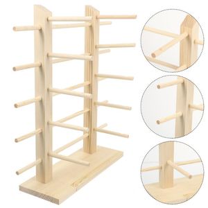 Sacchetti per gioielli Borse Occhiali da sole Stand Legno durevole Organizzatore Display Rack HolderJewelry