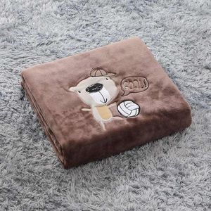 Blankets & Swaddling Born Baby Thicken Warm Coral Fleece Cartoon Monkey Infant Swaddle Envelope Bedding BlanketBlankets SwaddlingBlankets