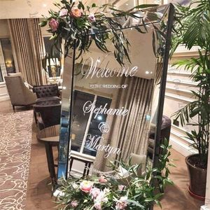 Vinil DIY Sign Lettering Mirro Custom Welcome to Our Wedding Decor Stickers 220621