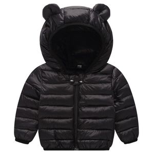 Piumino per bambini autunno e inverno piumino per bambini leggero orecchio imbottito in cotone per ragazzi e ragazze LJ201201