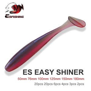 Esfishing 50 mm 76 100 125 150 180 mm ES łatwy shiner isca sztuczny silikonowy pesca wabika miękka przynęta sprzęt 220726