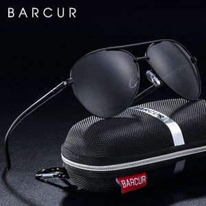 Barcur Eyewear Accessories Men Solglasögon Male Sun Glass Polariserade för 220513