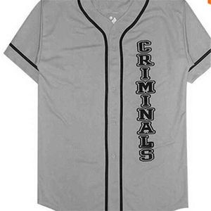 Xflsp Criminals Baseball Jersey United #25 Gray Vintage 100% Stitched Custom Baseball Jerseys Any Name & Number vintage jersey