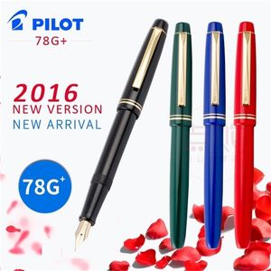 Pilot 78g 78g 22k Golden Original Fountain Pen Studenter Practice Calligraphy EF F M NIB Ink Cartridge Con40 Converter 220812