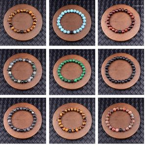 Fios de miçangas cilindro hematita chakra natureza pulseiras de pedra homens Proteção à saúde Tigre Eye Women Women Care Energy Jewelry Kent22