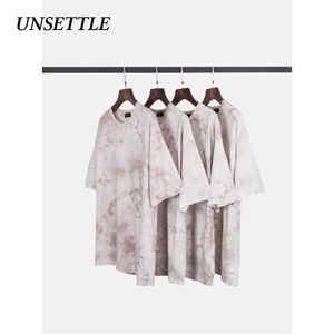 UNSETTLE SS MenWomen Harajuku Tie Dye oversized t shirt Summer Fashion Streetwear Tshirt Hip Hop Short Sleeve Tops TShirts T200614