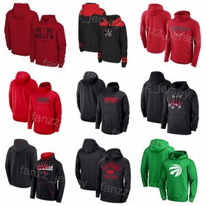 Erkek Kadın Basketbol Pascal Siakam Hoody Jersey 43 Og Anunoby Hooded 3 Scottie Barnes Hoodies 4 Gary Trent Jr Sweatshirts 33 Fred Vanvleet 23 Siyah Kırmızı Gri Yeşil